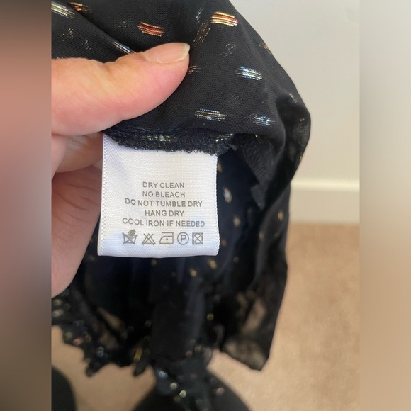 Rat and Boa Black Metallic Giorgia short sleeve V neck maxi dress L - Picture 8 of 13